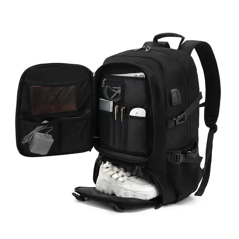 Large Travel Backpack Waterproof With Shoe Compartment - Smarsty