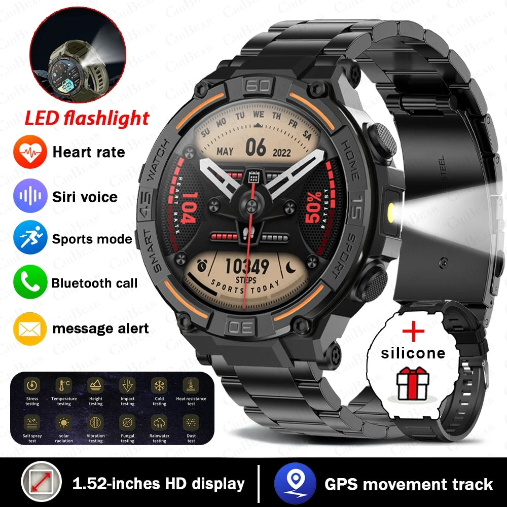 Military Smartwatch for Men with Health Monitoring Features - Smarsty