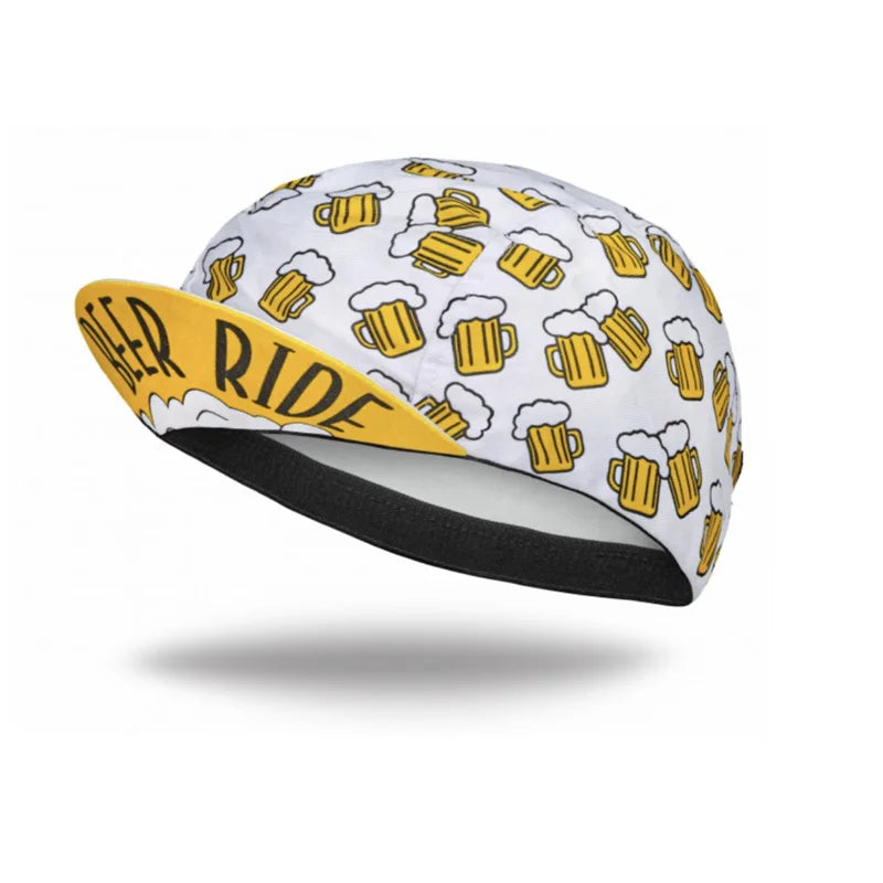 Classic Retro SweetMatt Classic Retro Beer Coffee Ice Cream Cartoon Polyester Cycling Caps Bicycle Quick Dry Sports Hats Summer