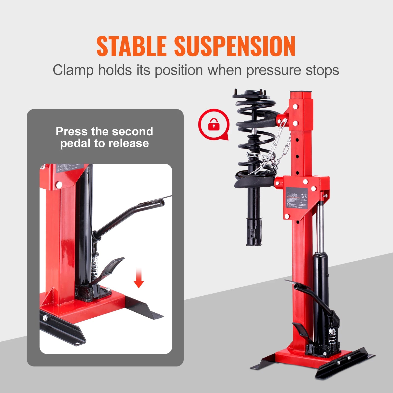 SucceBuy Strut Spring Compressor 4.5 Ton/9920 LBS Hydraulic Jack 1 Ton Rated Compression Force Auto Strut Coil Spring Compressor