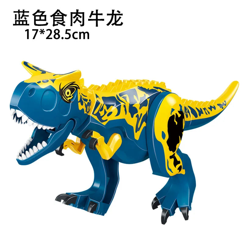 Jurassic World 3 Brutal Raptor Building Blocks Dinosaur Bricks Tyrannosaurus Indominus I-Rex Assemble Toy For Children by Smarsty