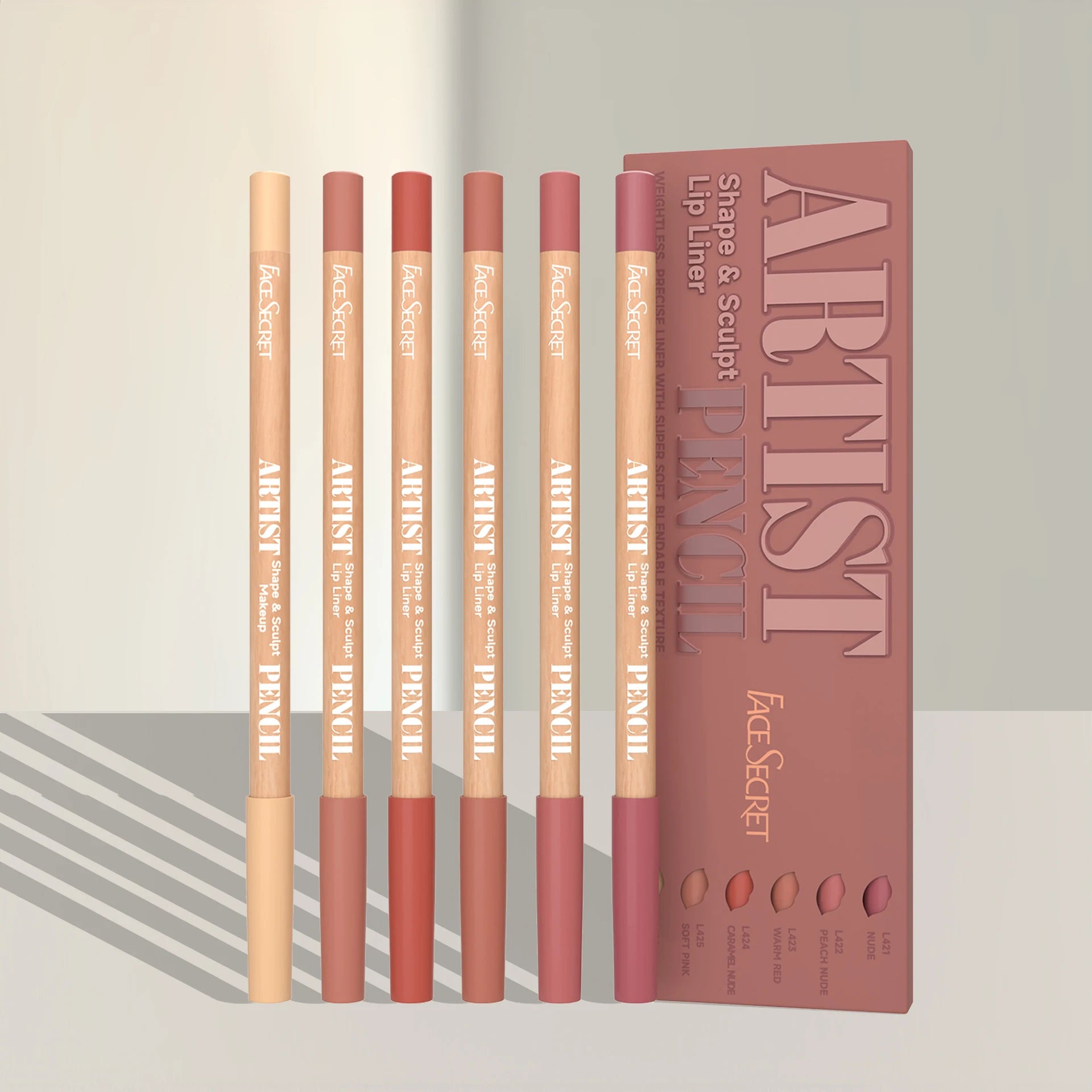 Weightless Matte Lip Liner Pencil Set for Long-lasting Precision - Smarsty