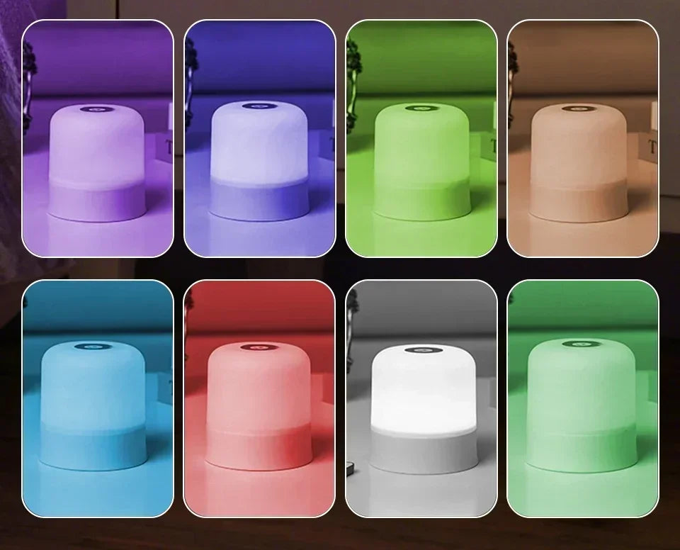 Dimmable LED Table Lamp With Remote 16 Color Options - Smarsty