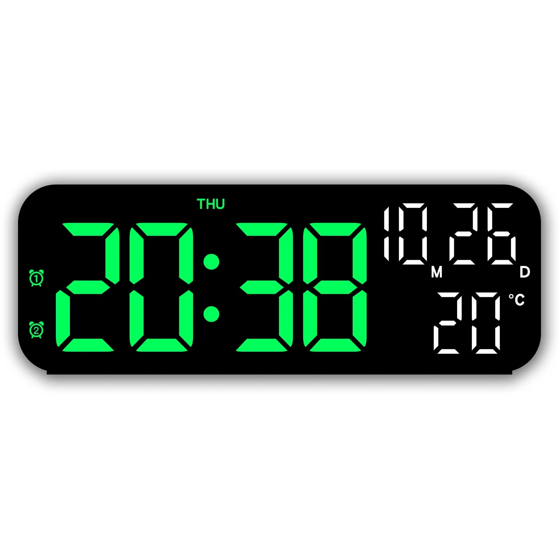 Voice Control Digital Alarm Clock with Temperature Display - Smarsty