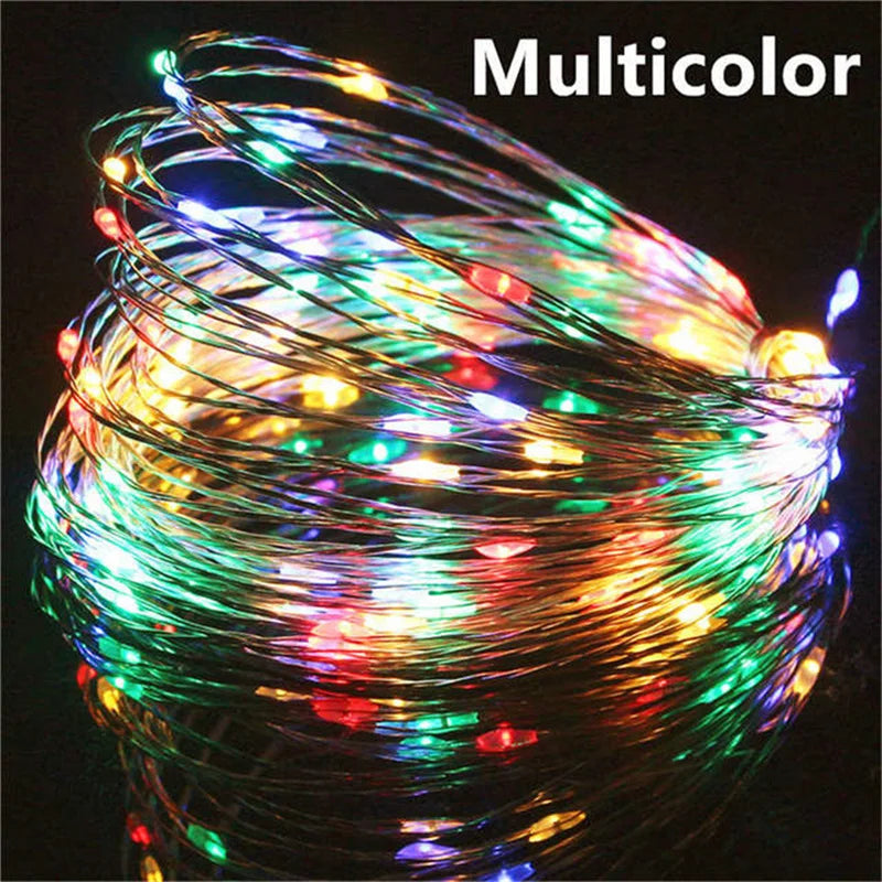 USB Led Fairy Lights Copper Wire String 20M 200LED Holiday Outdoor Lamp Garland For Christmas Tree Wedding Party Decoration - Smarsty