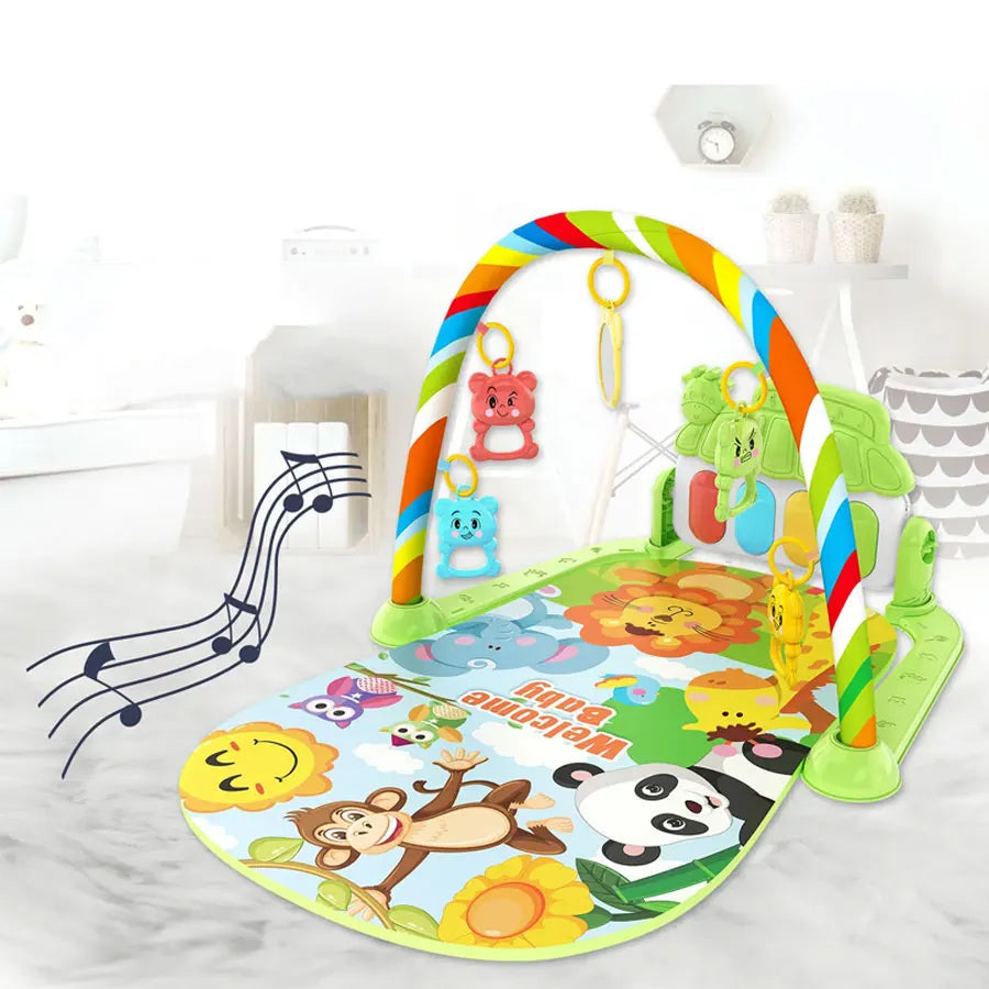 Baby Activity Gym Rack Early Education 0-36 Months Toy Gifts Musical Newborn Piano Keyboard Crawling Blanket Pedal Play Mat by Smarsty