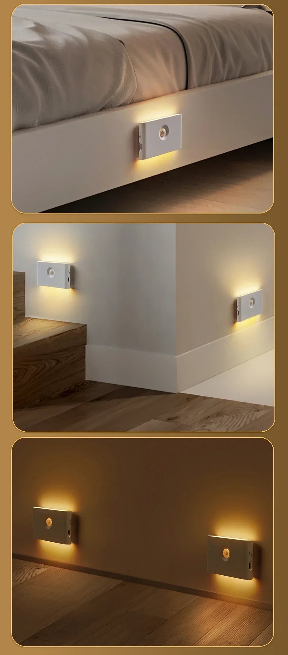 Intelligent Wooden Magnetic LED Night Light for Safety - Smarsty