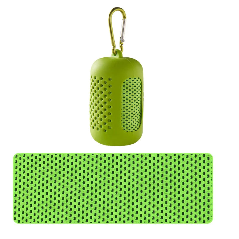 Portable Circular Silicone Wrapped Cold Towel Cooling Towel Quick Drying Polyester Fiber Towels Beach Accessories Sport Fitness - Smarsty