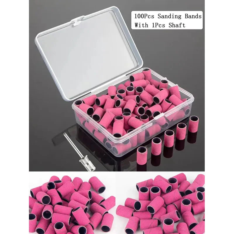 Professional Electric Nail Drill Set with 100 Granular Sand Strips - Smarsty