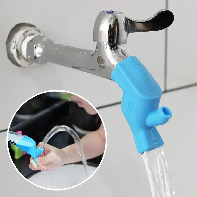 New High Elastic Silicone Water Tap Extension Sink Children Washing Device Bathroom Kitchen Sink Faucet Guide Faucet Extenders by Smarsty