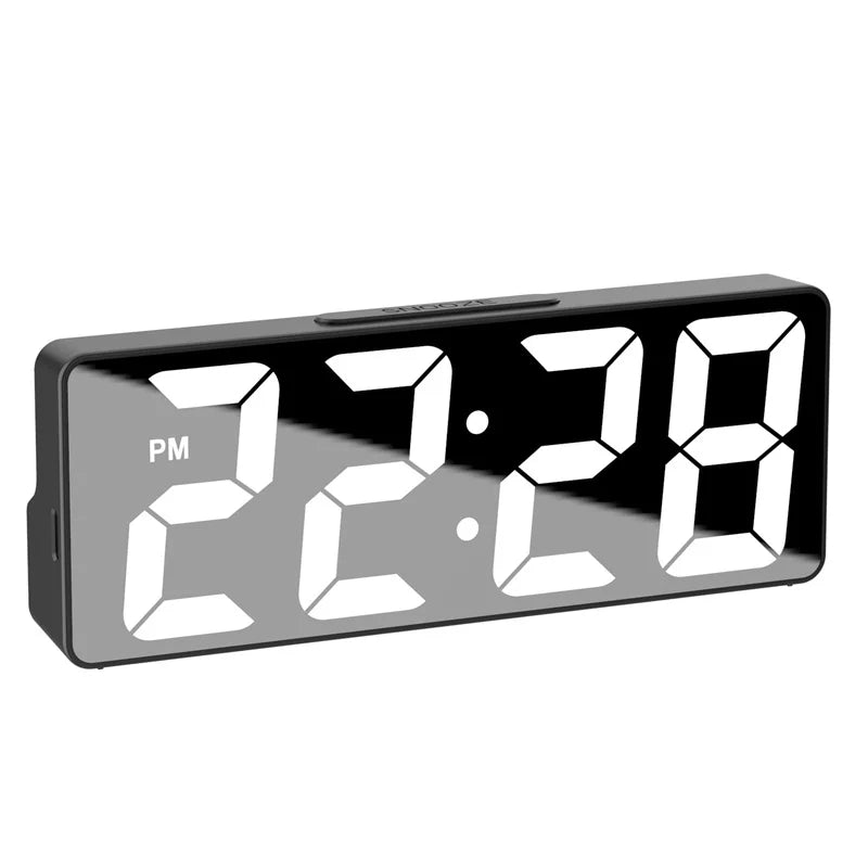 LED Digital Alarm Clock with Adjustable Brightness and Temperature Display - Smarsty