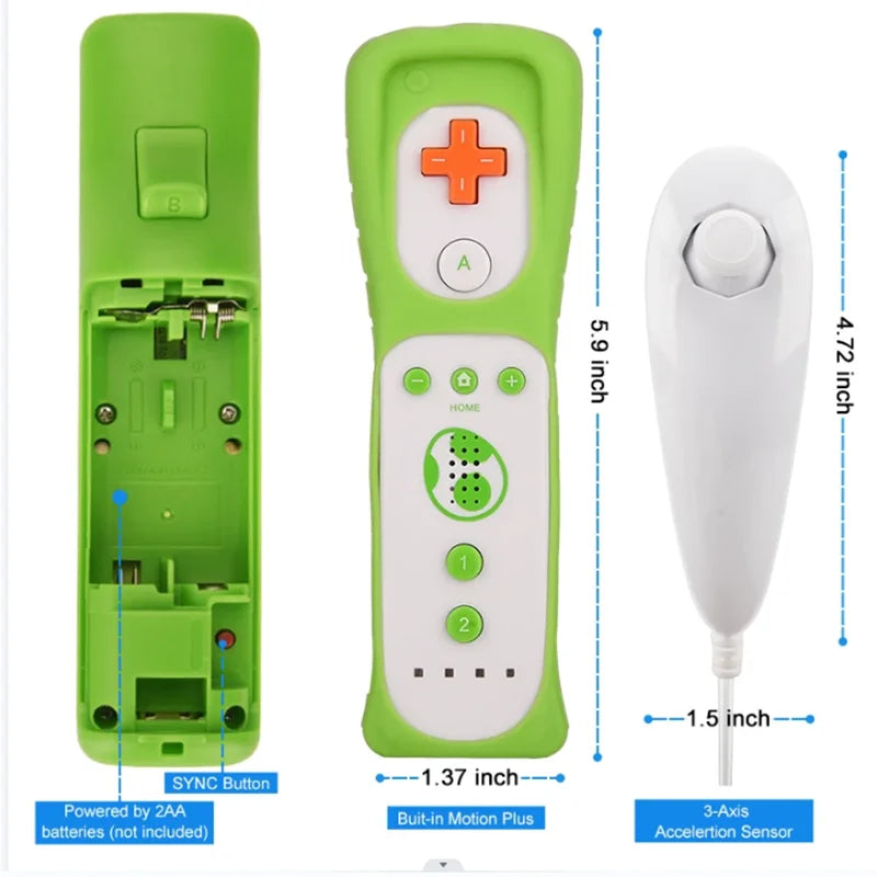 Nunchuck Controller Set with Motion Plus for Wii - Smarsty