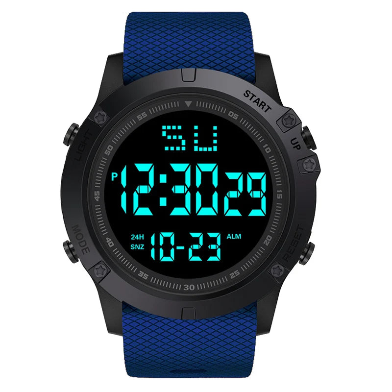 Men's Waterproof Sports Watch with LED Display and Stopwatch - Smarsty
