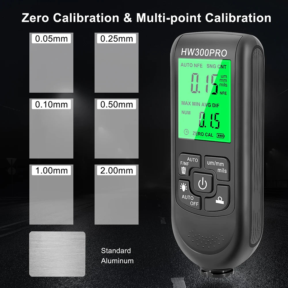 0-2000um Car Paint Thickness Tester Digital Display Thickness Coating Meter Manual Paint Tools for Automobile for Fe/nfe