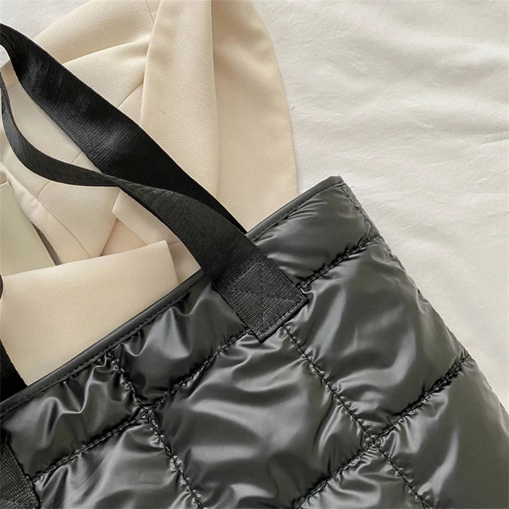 Women Tote Bag Large Capacity Cotton Padded Quilted Travel - Smarsty