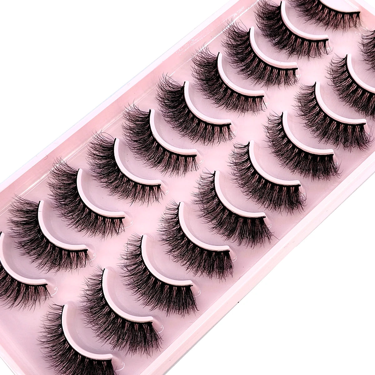 10 Pairs Handmade Faux Mink Eyelashes for Natural Look - Smarsty