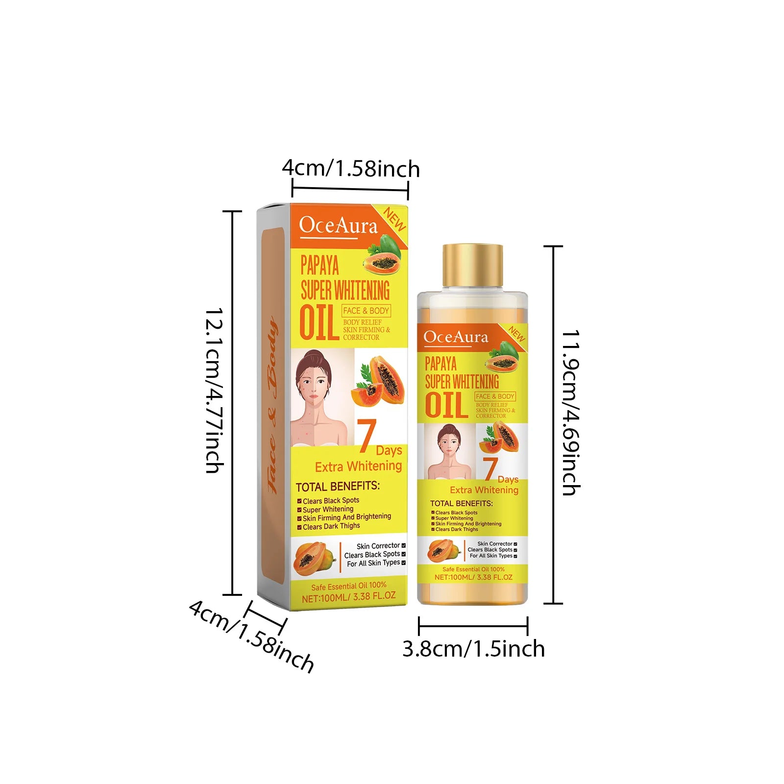 Turmeric Body Lightening Oil for Dry Skin - Smarsty