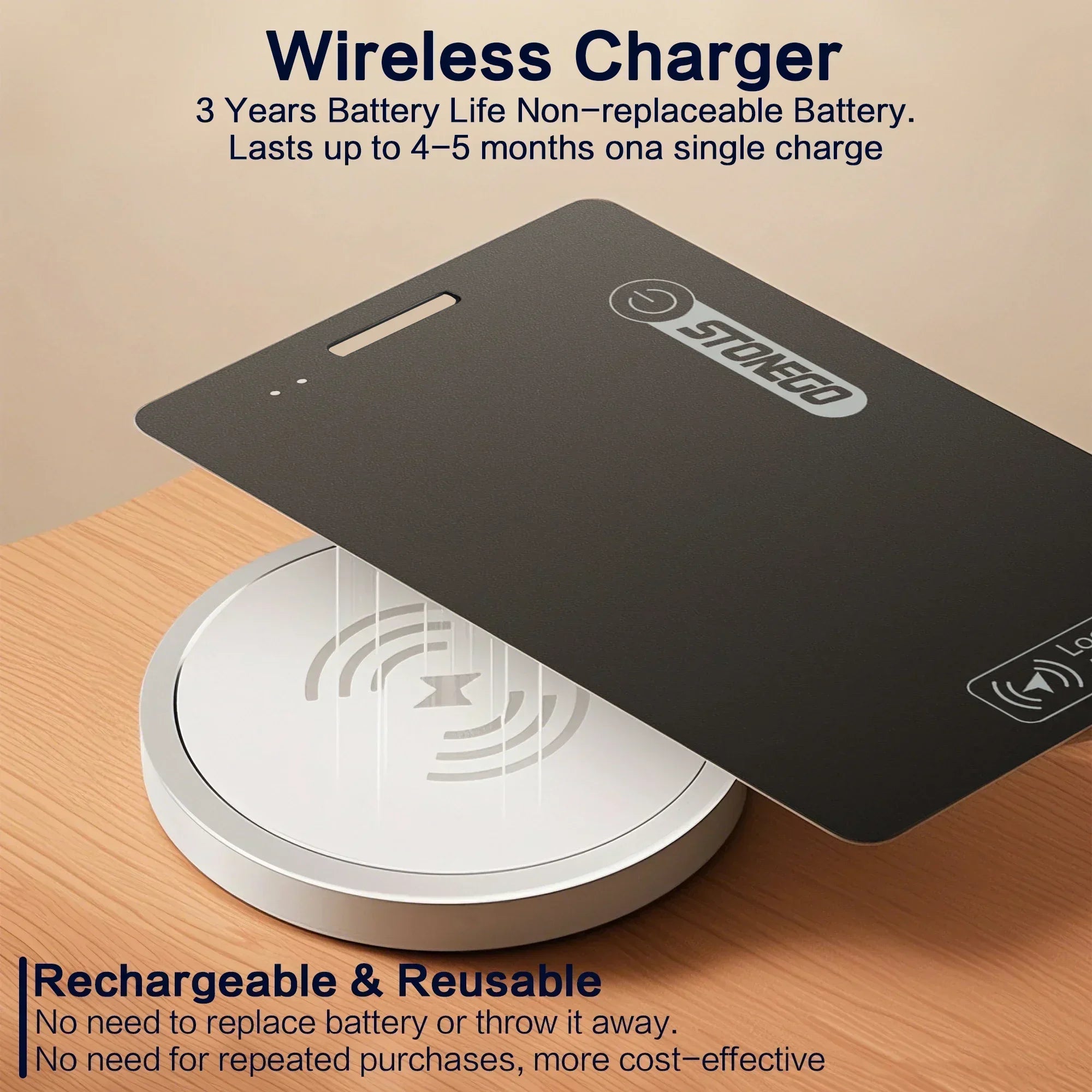 Ultra-Thin Bluetooth Wallet Tracker with Location Tracking - Smarsty