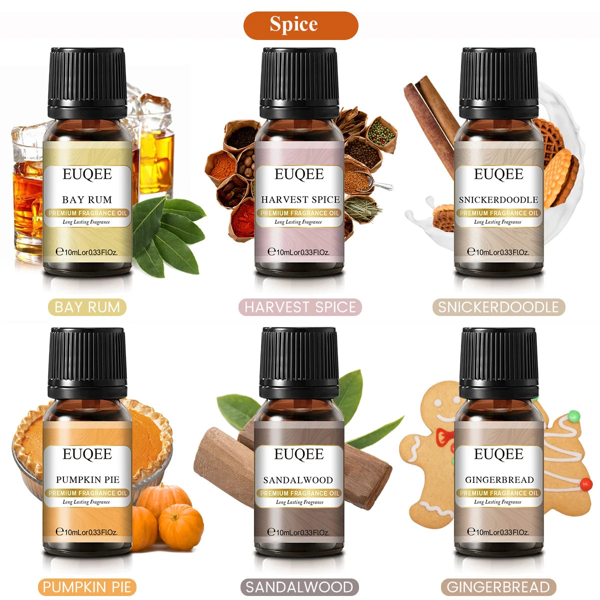 EUQEE 6 Piece Fragrance Oil Set for Diffusers - Smarsty