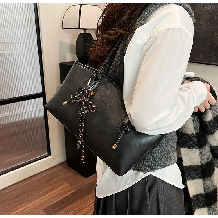 PU Leather Shoulder Bag For Women Versatile Crossbody Tote - Smarsty