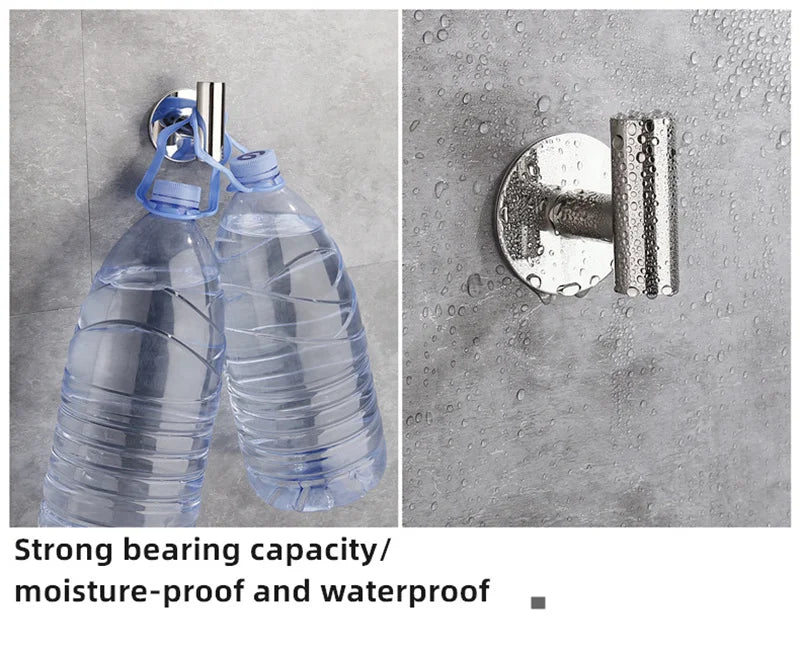 Stainless Steel Bathroom Hardware Set with Towel Rack - Smarsty