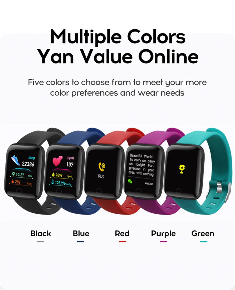 Smart Watch Fitness Tracker with Heart Rate Monitor - Smarsty