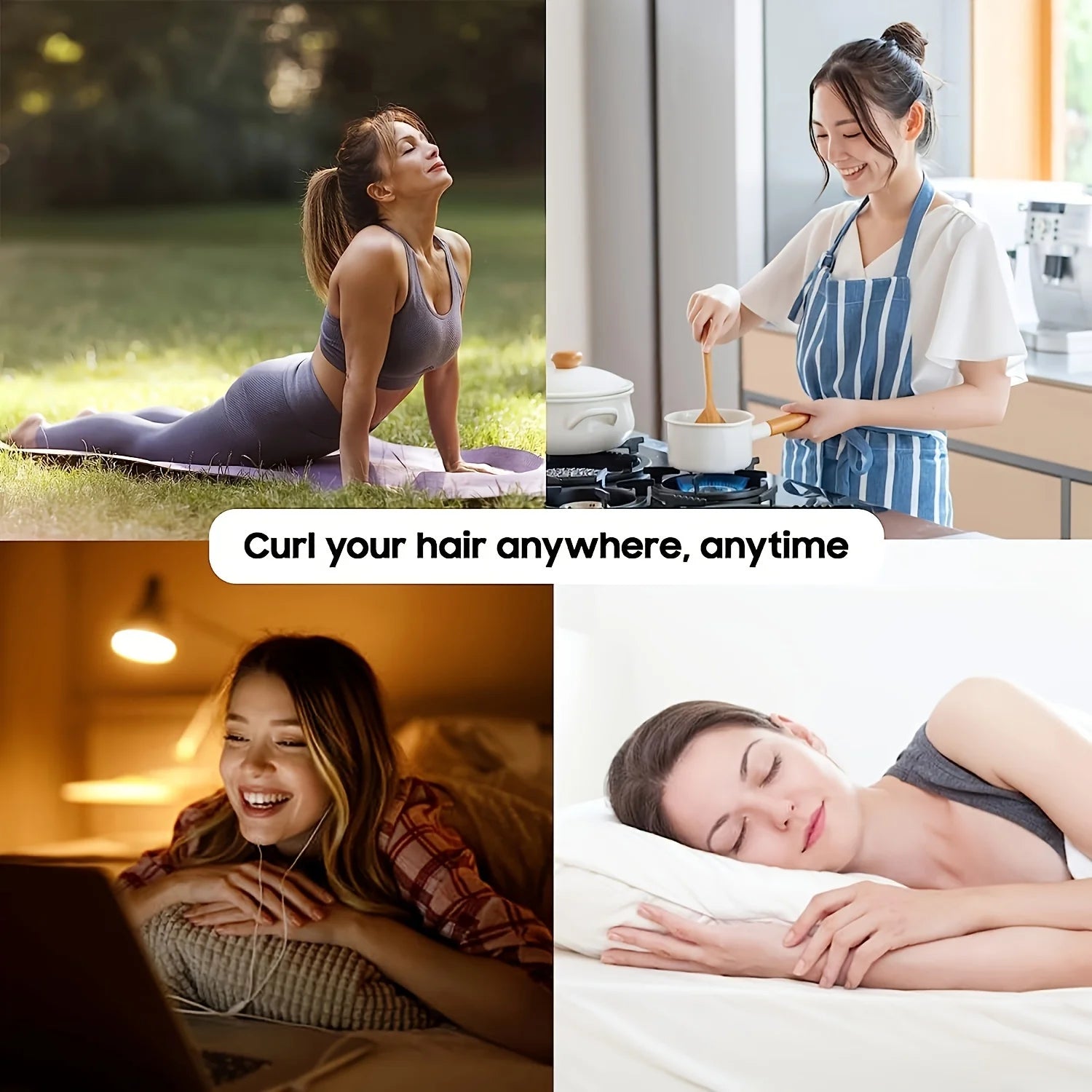 Heat Free Hair Curler Satin Silk Cap Set - Smarsty