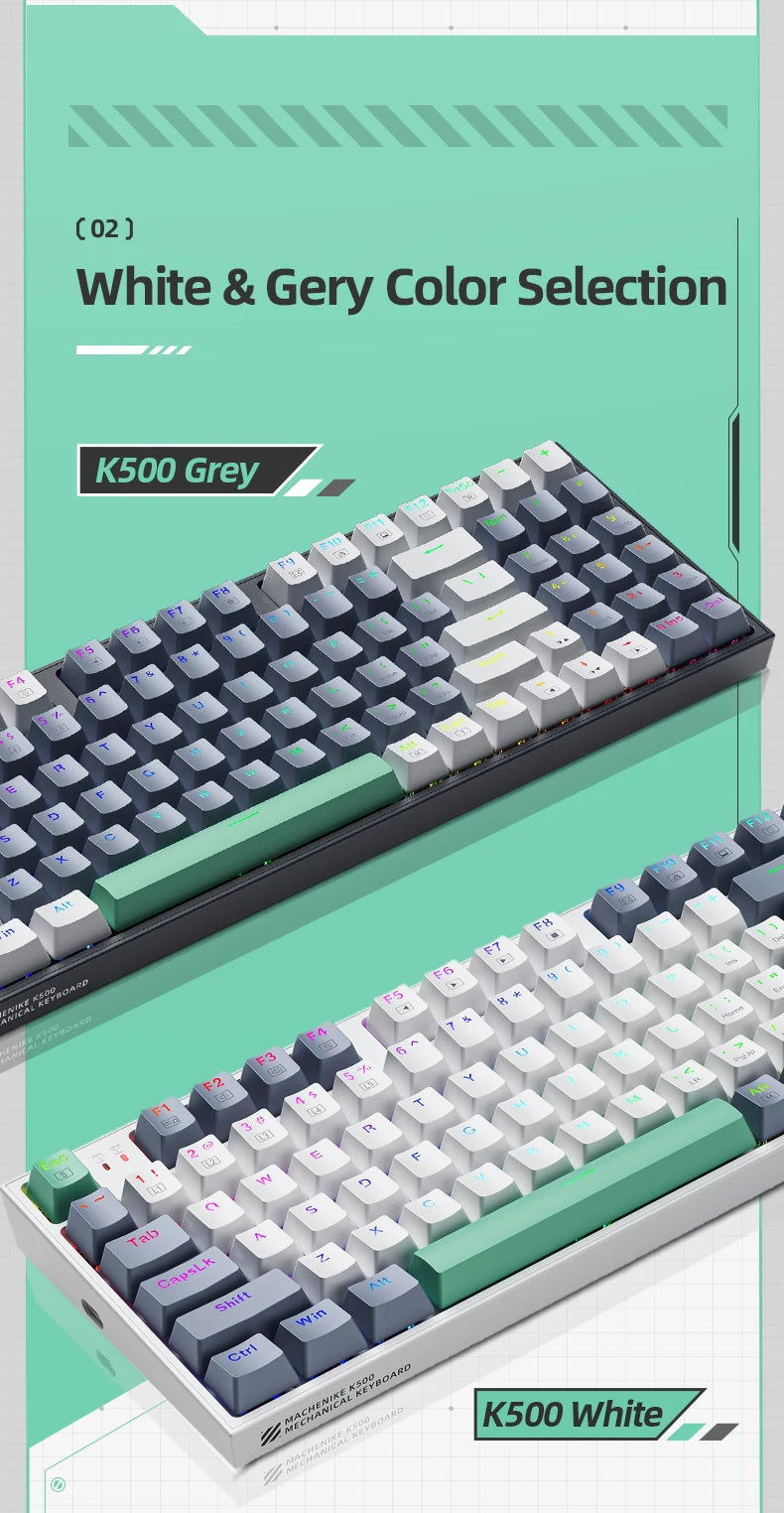 Mechanical Keyboard Rgb Gaming Wired 94 Keys Hot Swappable