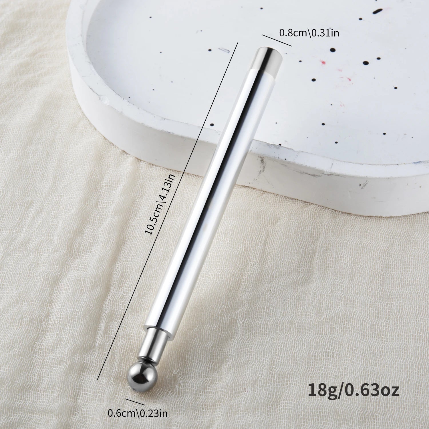 Cat Eye Nail Art Magnetic Tool Cylindrical Stick with Ball Magnet Manicure Accessory for Glass Bead Effects Fits UV Gel Polish - Smarsty