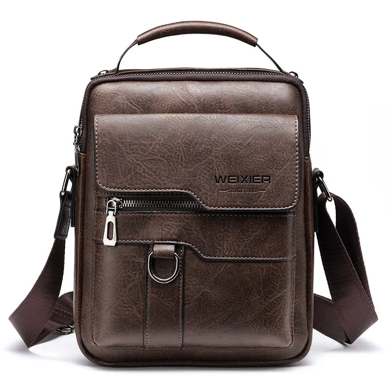 Mens PU Leather Shoulder Bag Crossbody for Travel Everyday - Smarsty