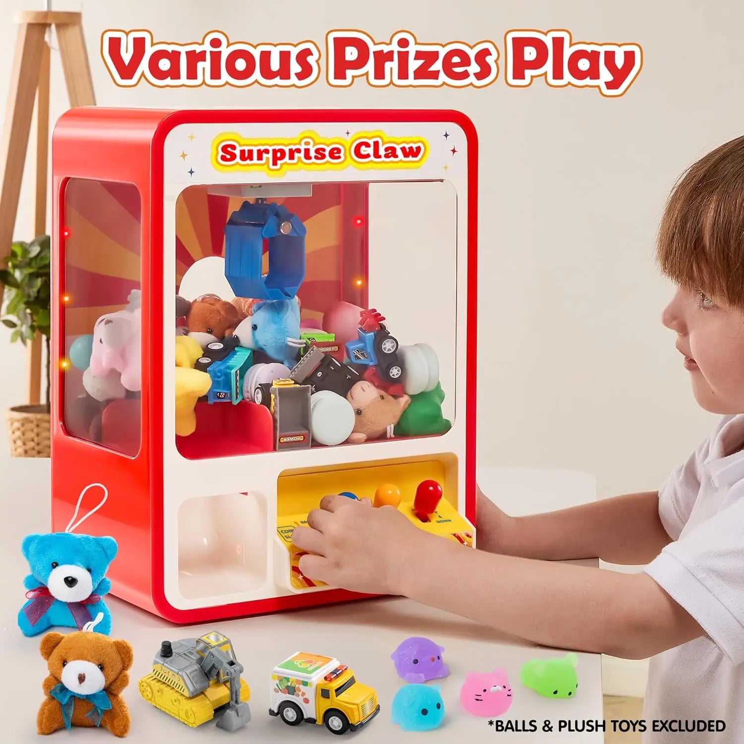 JOYFY Claw Machine Arcade Toy Kid Dispenser Toys Mini Vending Machine for Kids Perfect Christmas Birthday Big Gifts