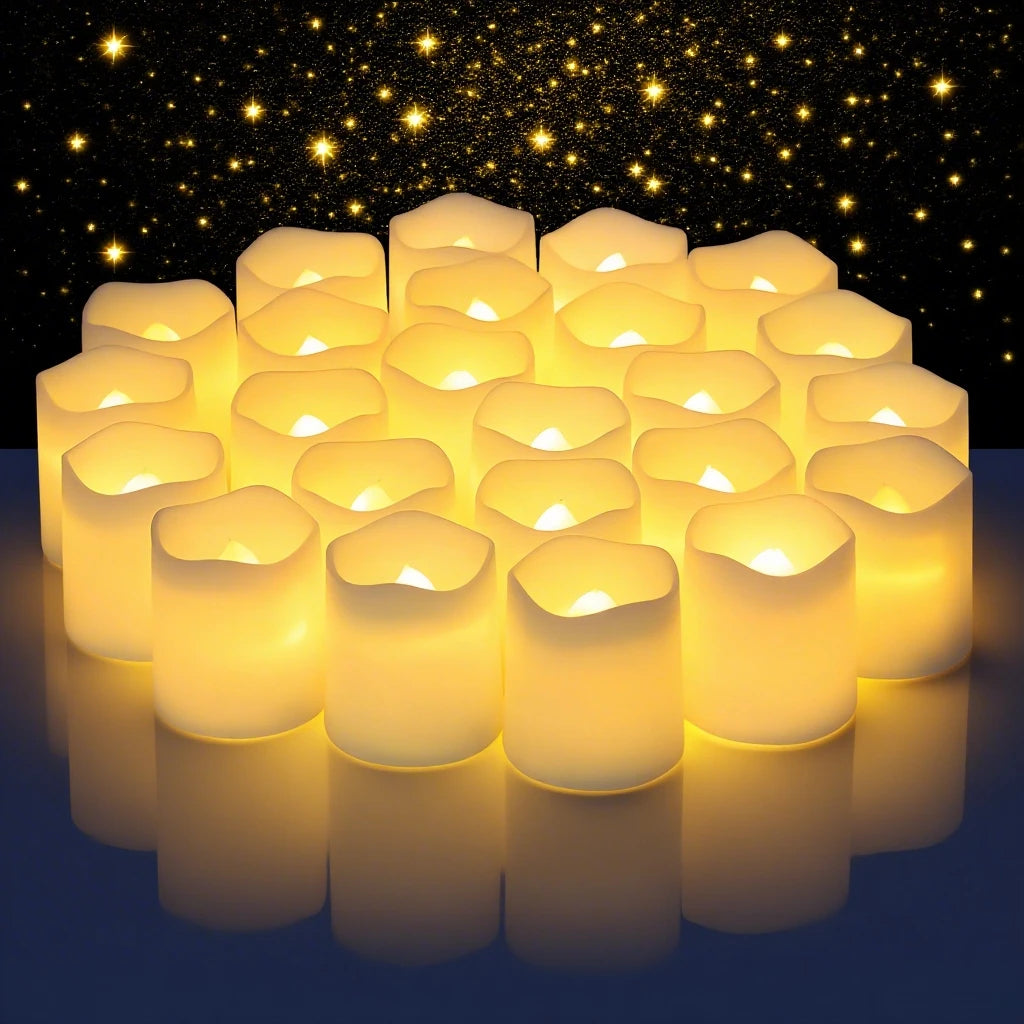 Flameless LED Electronic Candle Lights Creative Wishing Led Tea Lamp Warm White Halloween Wedding Christmas Decor Candle Light