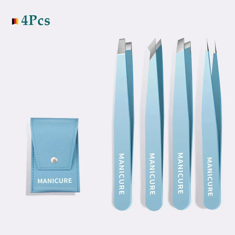 High-Quality Stainless Steel Eyebrow Tweezers Set - Smarsty