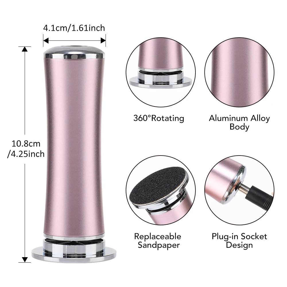 Rechargeable Electric Foot File for Dead Skin Removal - Smarsty