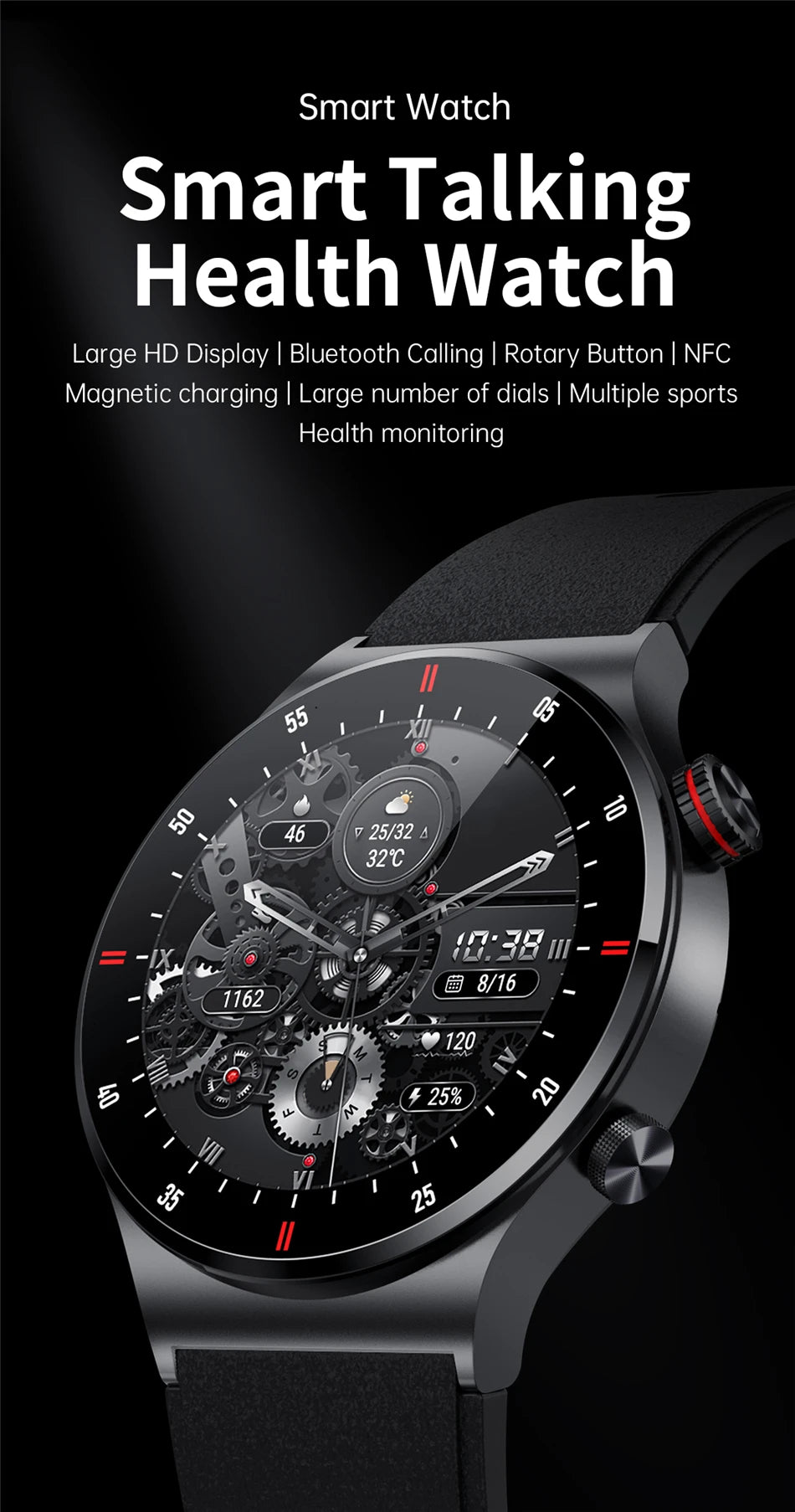 LIGE Bluetooth Smart Watch with ECG PPG Tracking - Smarsty