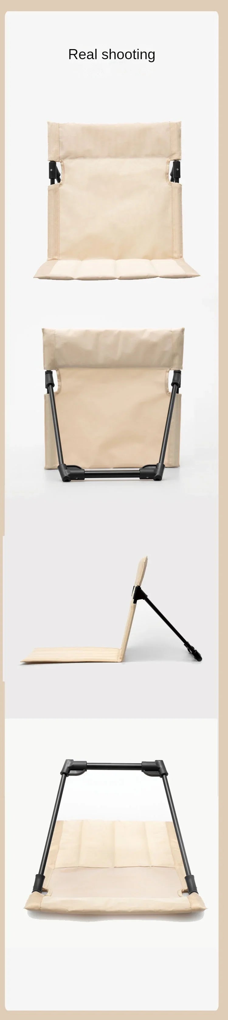 Outdoor Camping Lightweight Comfortable Folding Chair Park Leisure Beach Chair Portable Single Lazy Chair Back Chair by Smarsty