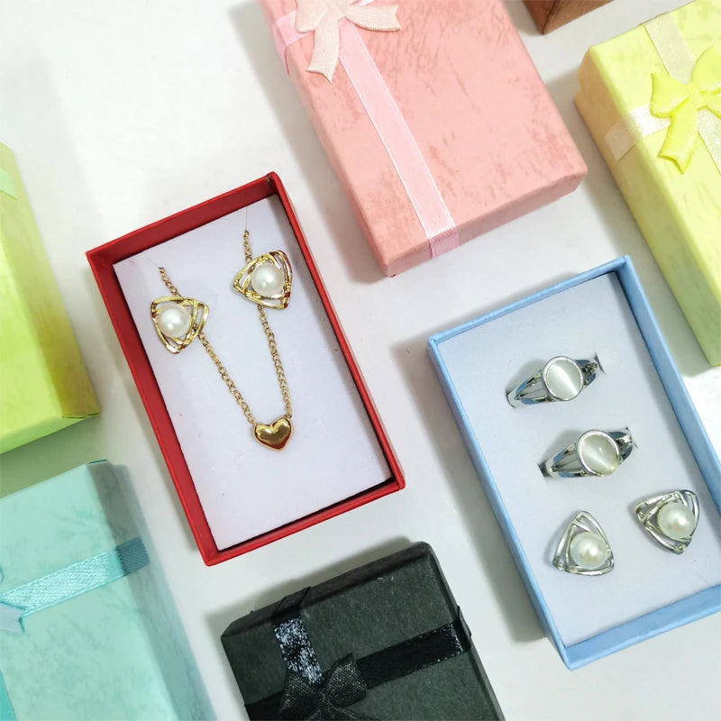 High Quality Paper Ring Necklace Set in Gift Box - Smarsty