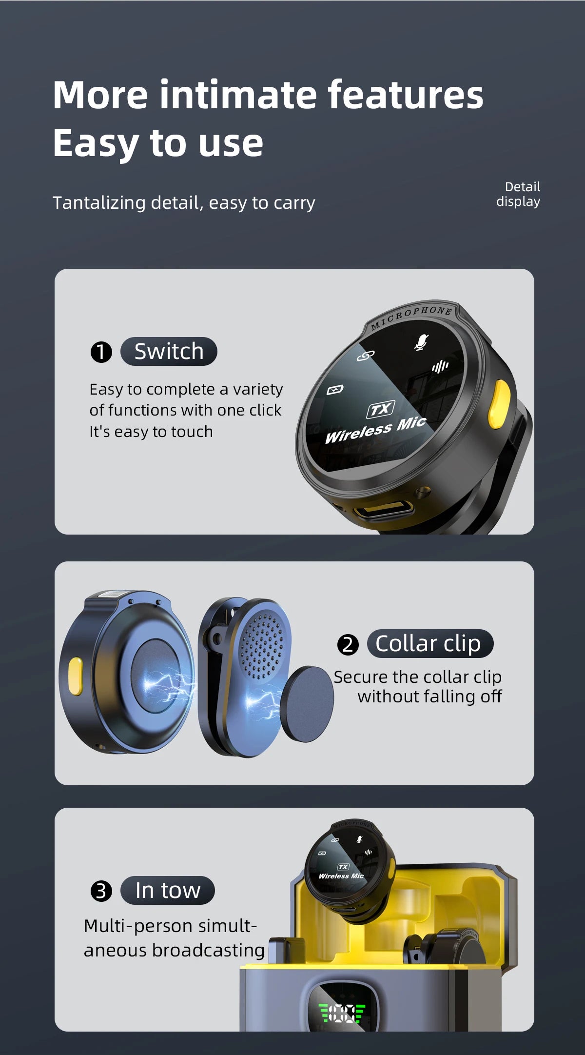 Xiaomi Wireless Lavalier Microphone for Mobile Live Recording - Smarsty