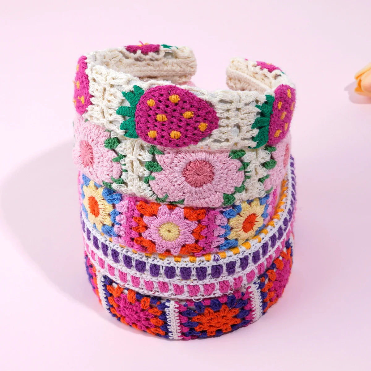 Knitted Headband Bohemian Handmade Summer Seaside Cotton - Smarsty