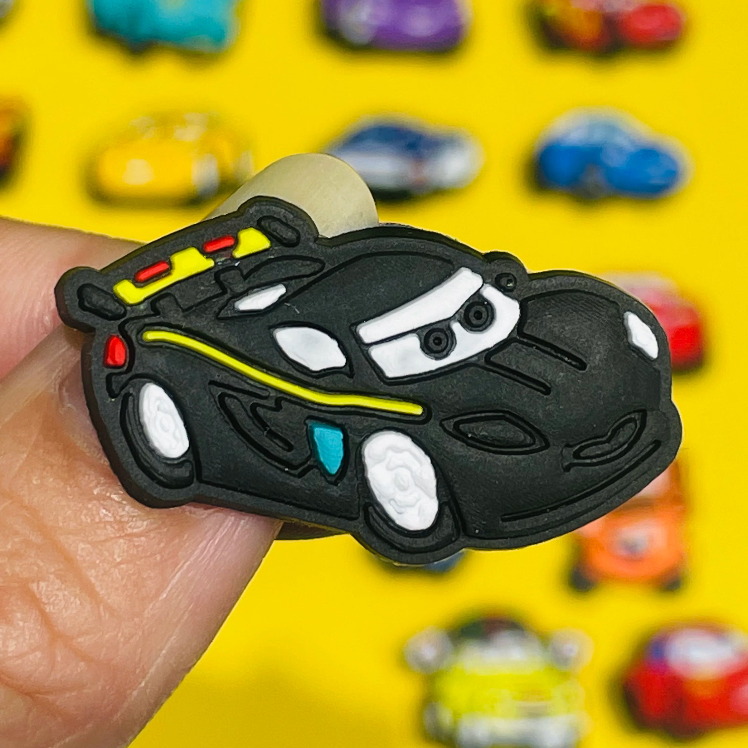 1Pcs Mix Cars Luigi Ramone Lightning McQueen PVC Shoe Charms Kids Popular Buckle Decorations Fit Birthday Gifts