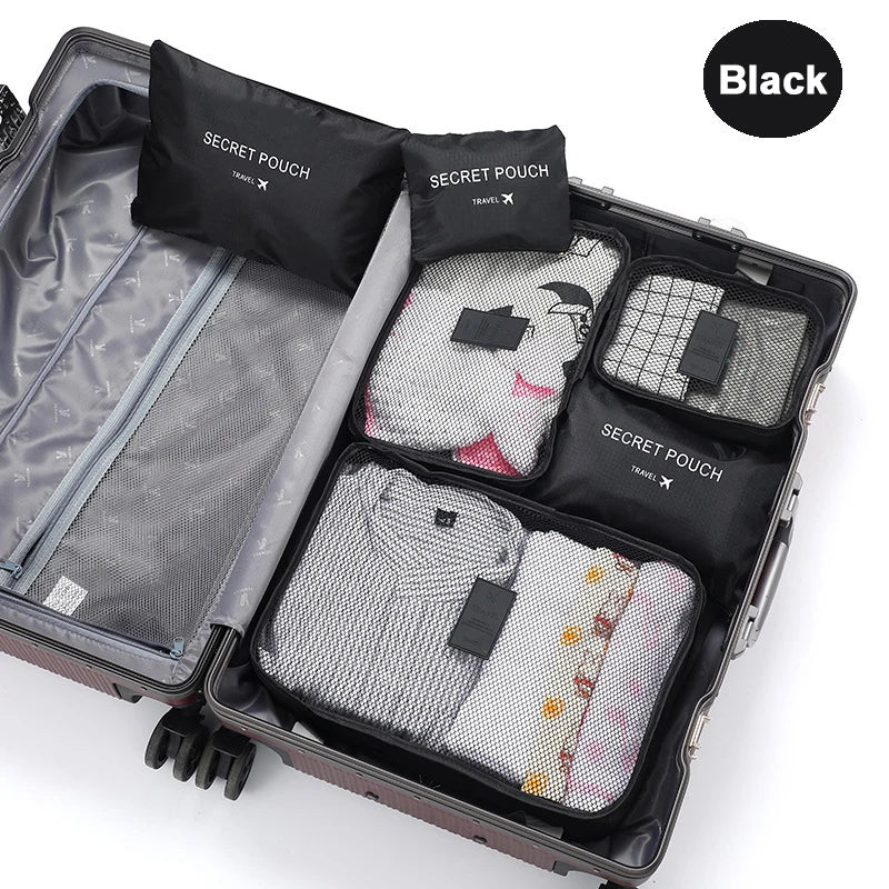 6 Pcs Travel Packing Cubes Luggage Organizer Set For Shoes - Smarsty
