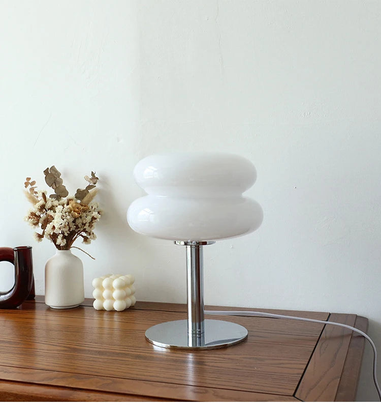 Macaron Glass Table Lamp with Dimming Feature for Bedroom Decor - Smarsty
