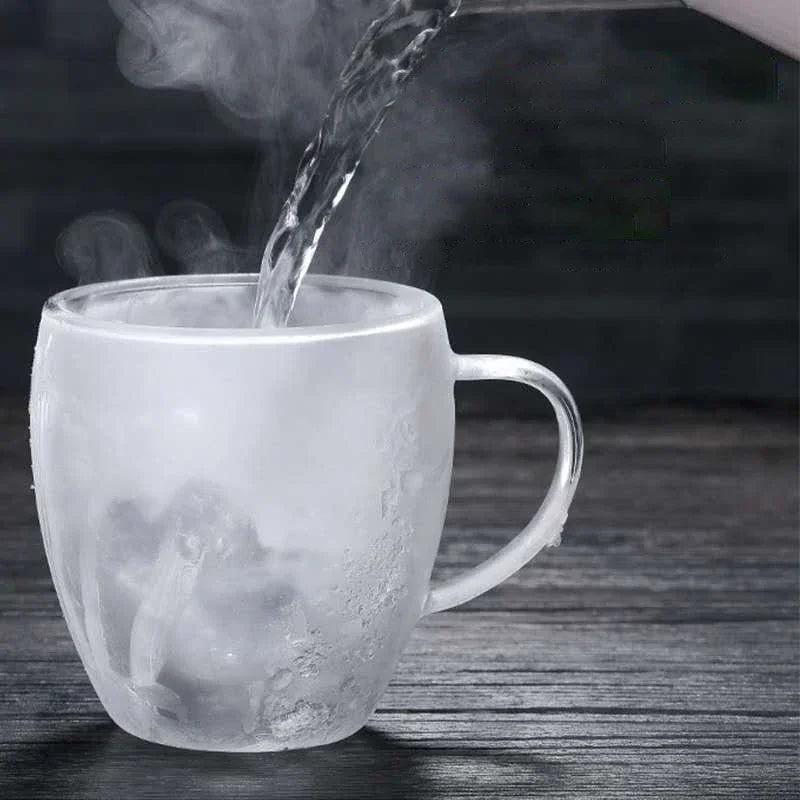 Double Bottom Thermal Glass Coffee Cup Set - Smarsty
