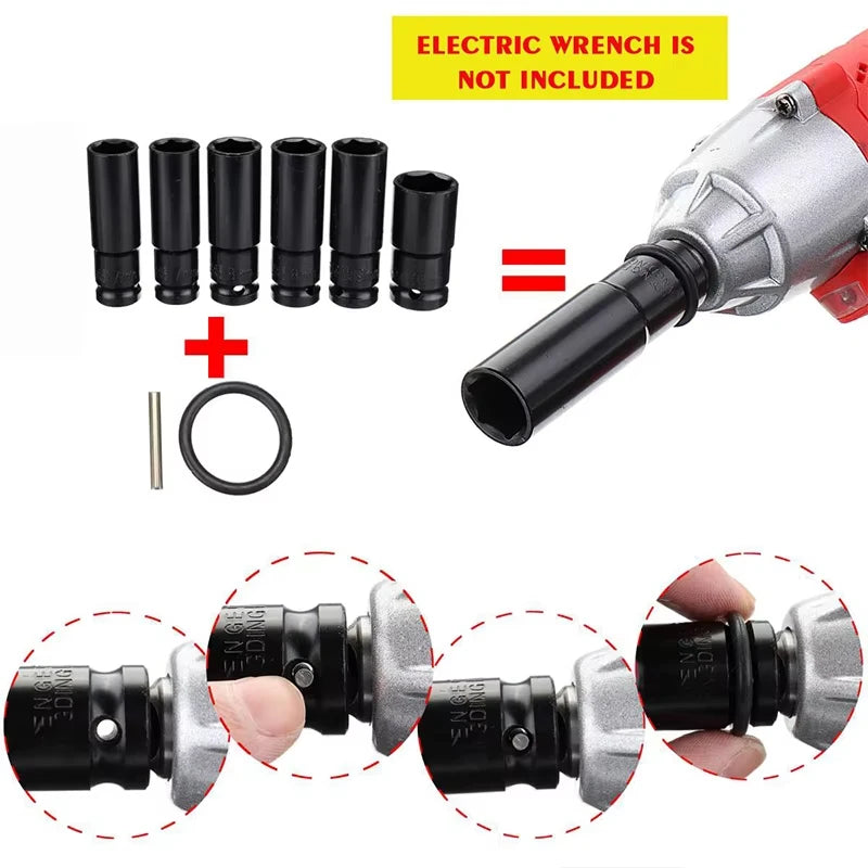 Gisam 14Pcs Electric Impact Wrench Adapter Kit - Smarsty