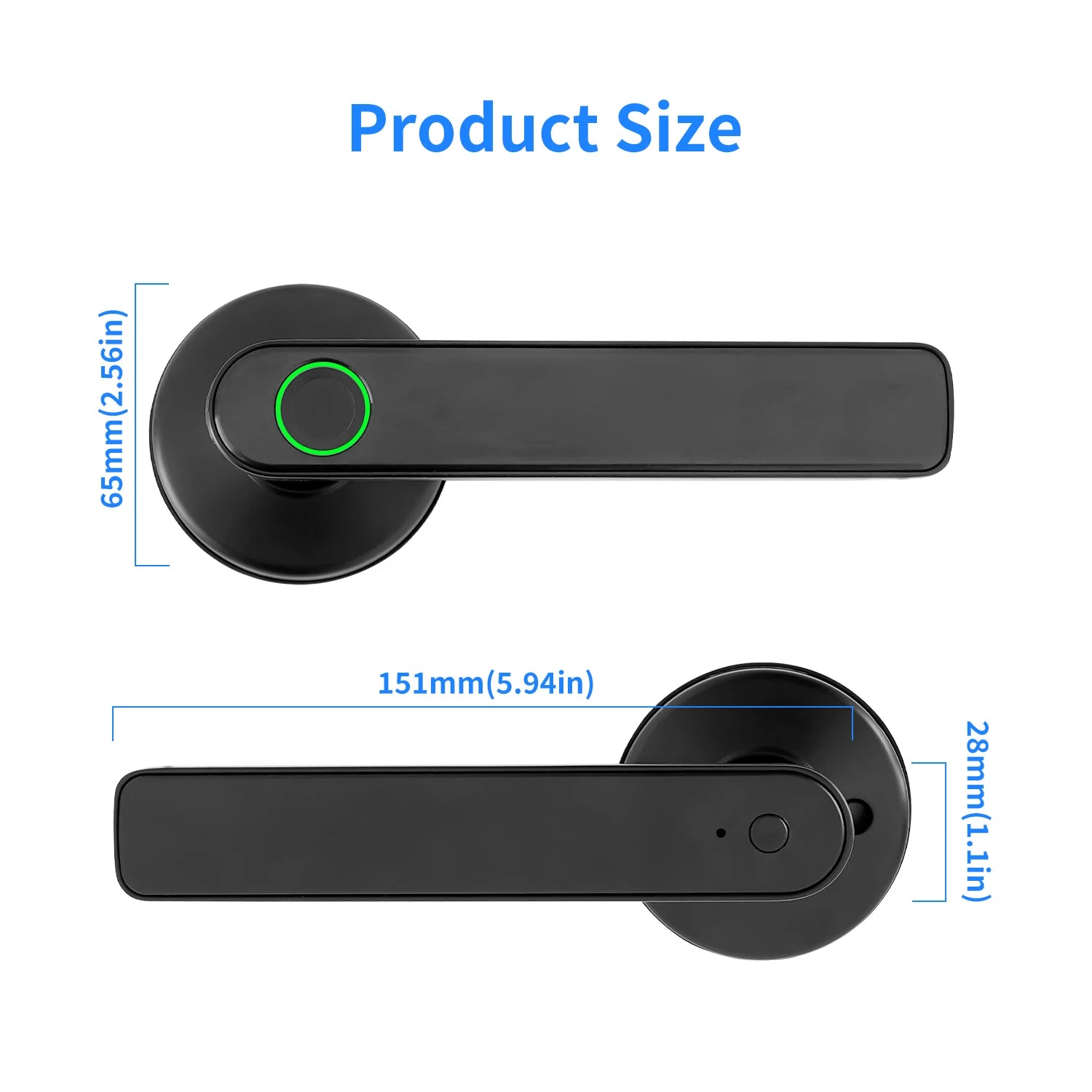 Tuya 5-in-1 Smart Door Lock with Fingerprint Access - Smarsty