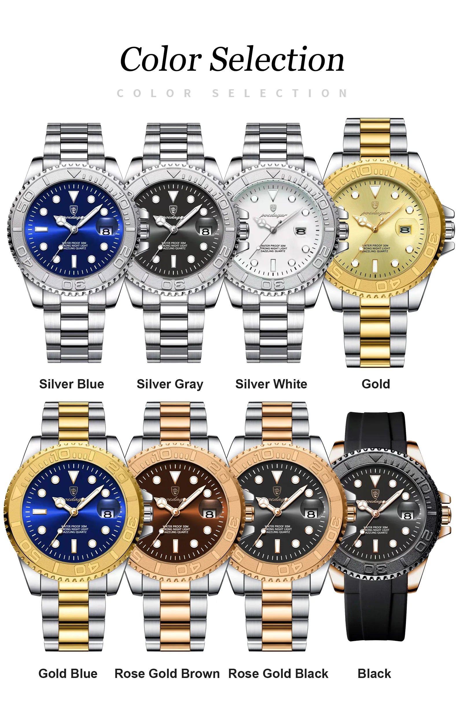 Luxury Waterproof Men's Quartz Watch with Luminous Features - Smarsty