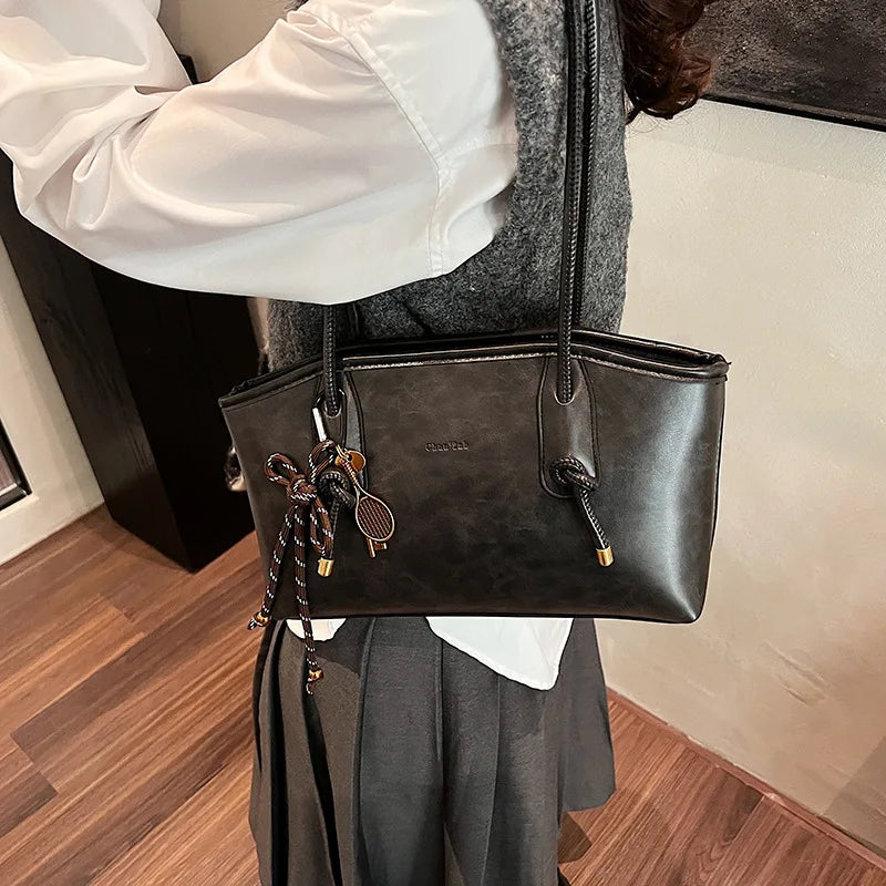 PU Leather Shoulder Bag For Women Versatile Crossbody Tote - Smarsty