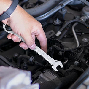 14-Piece Wrench Set, Ratcheting Wrench Set, Metric 6-19mm,Chrome Vanadium Steel with Storage Bag for truck/garage projects, etc.