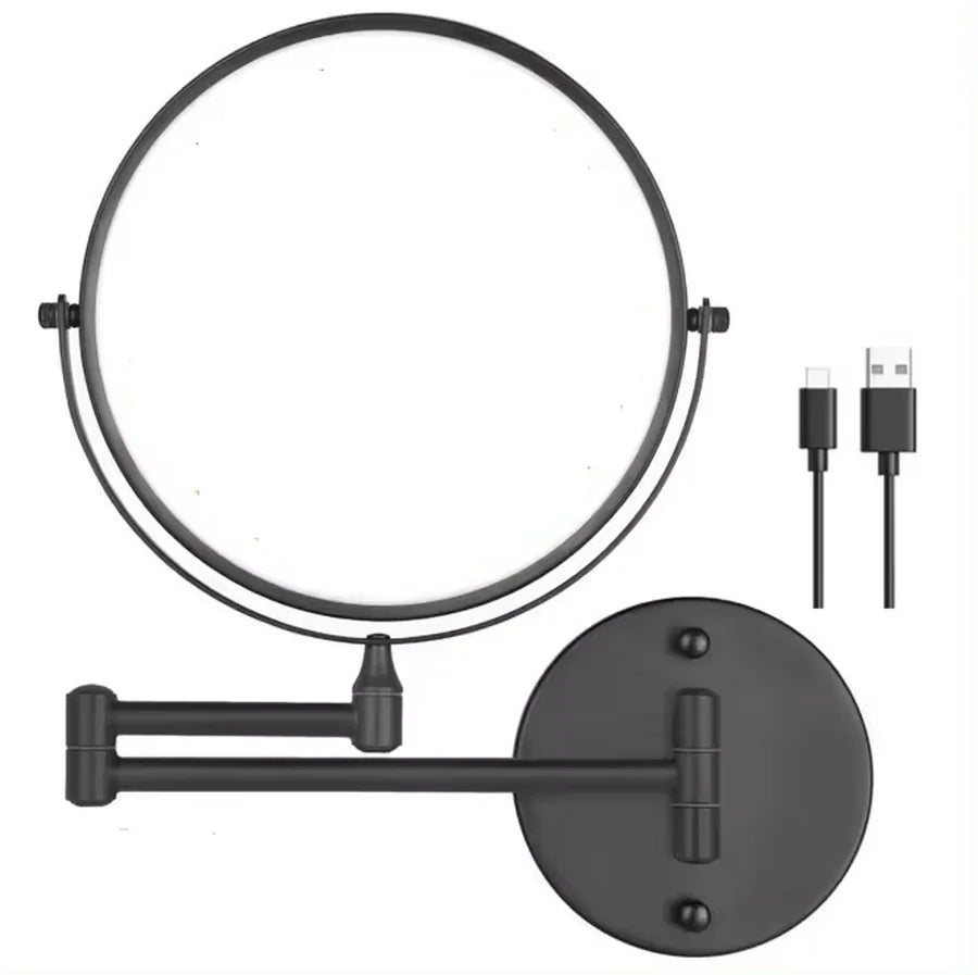 8 Inch USB Rechargeable Shower Mirror with LED Lights - Smarsty
