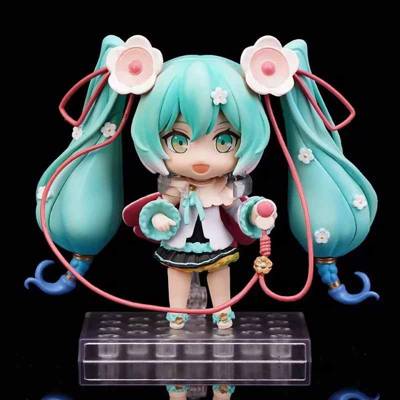 10cm #1939 Hatsune Miku Anime Figure 15th Anniversary Strawberry Miku Action Figure #1940 PVC Collection Model Doll Toys Gift - Smarsty